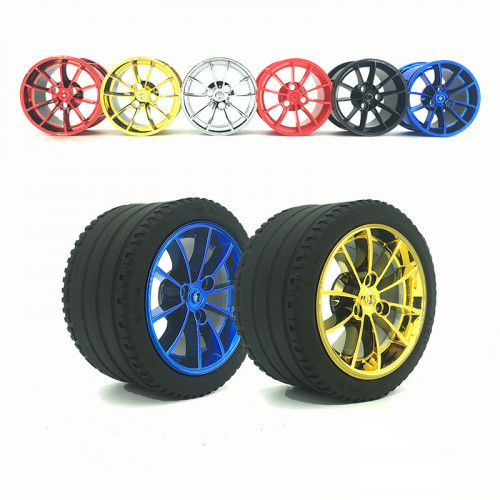 Building Block Accessories Technology Series Chrome Rims compatible 42056 20001 3368 moc Race Car Model Plating Wheel Hub