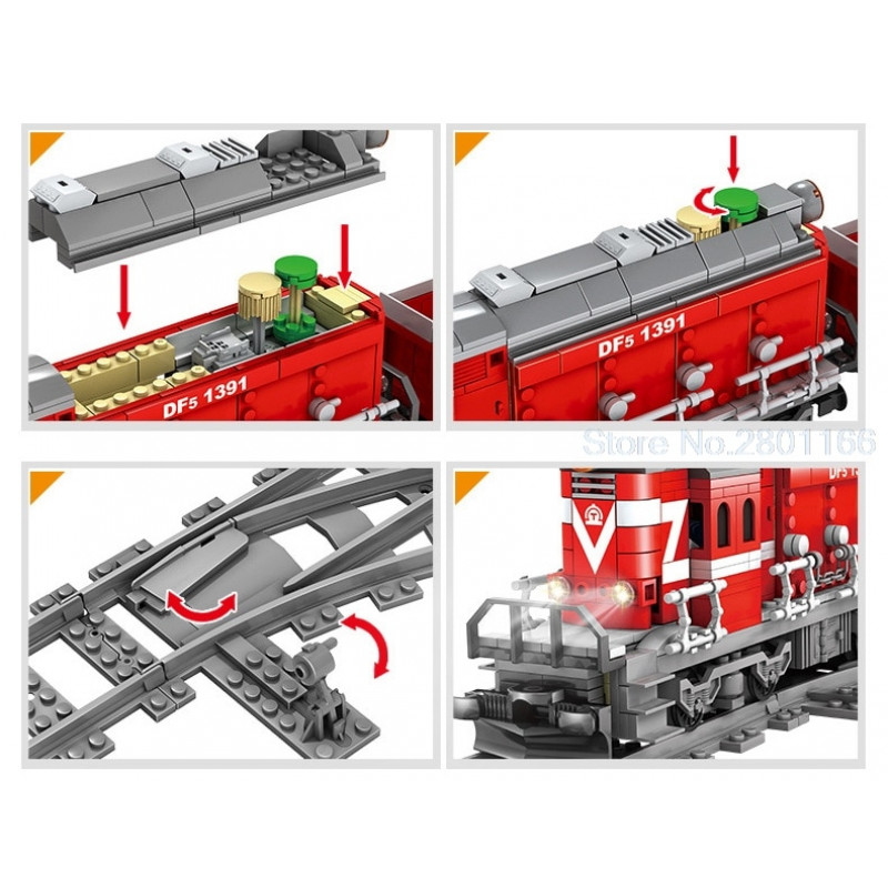 Lego Parcours n°1 de Rails Courbes + Droites Gris, Kazi - Seb high-tech