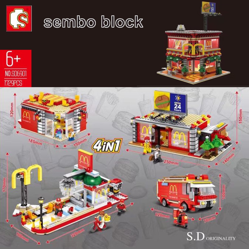 4in1-Mcdonaldd-Streetscape-series-USB-lighting-Building-Blocks-Bricks-Compatible-with-legoinset-Model-toys-Sembo-SD6901-32920386487