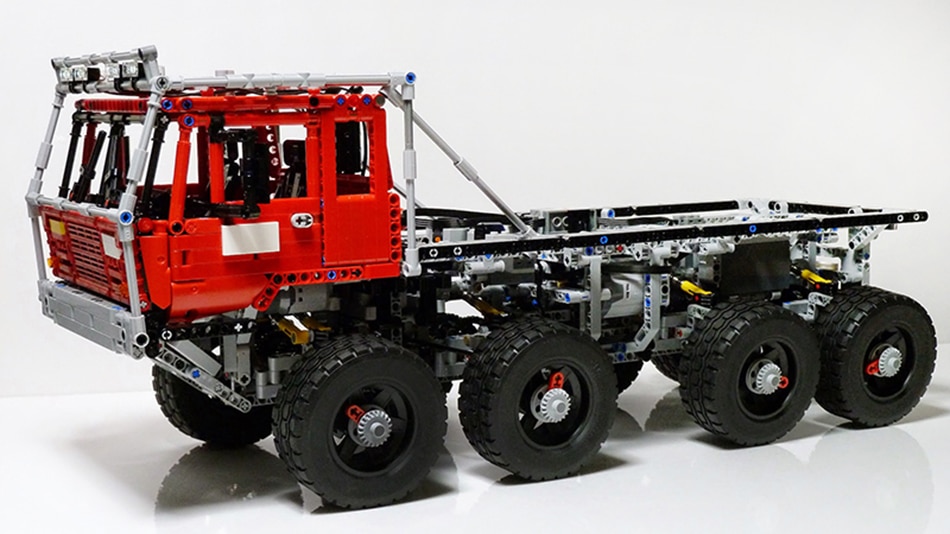 LEPIN23012TechnicMOCSeries2839pcsArakawaTowTruckTatraVehicleModelToyBuildingBlockswith5Motors1Chargi-32907709285