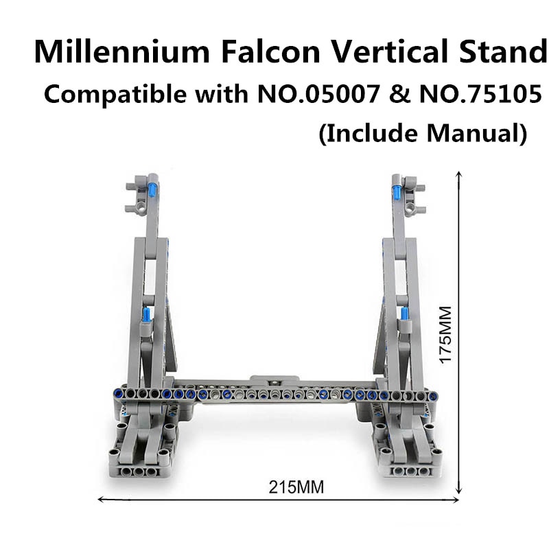 Millennium-Falcon-Vertical-Display-Stand-Compaible-with-05007-and-75105-Building-Blocks-Bricks-with-Manual-32916022530