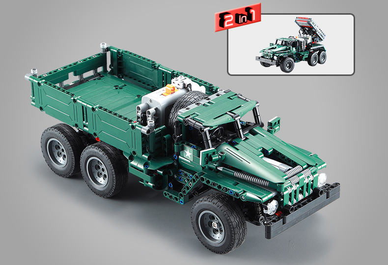 Technics-modern-military-world-war-radio-remote-control-Grad-BM-21-combat-vehicle-2in1-block-model-Ural-transporter-brick-rc-toy-32865698239