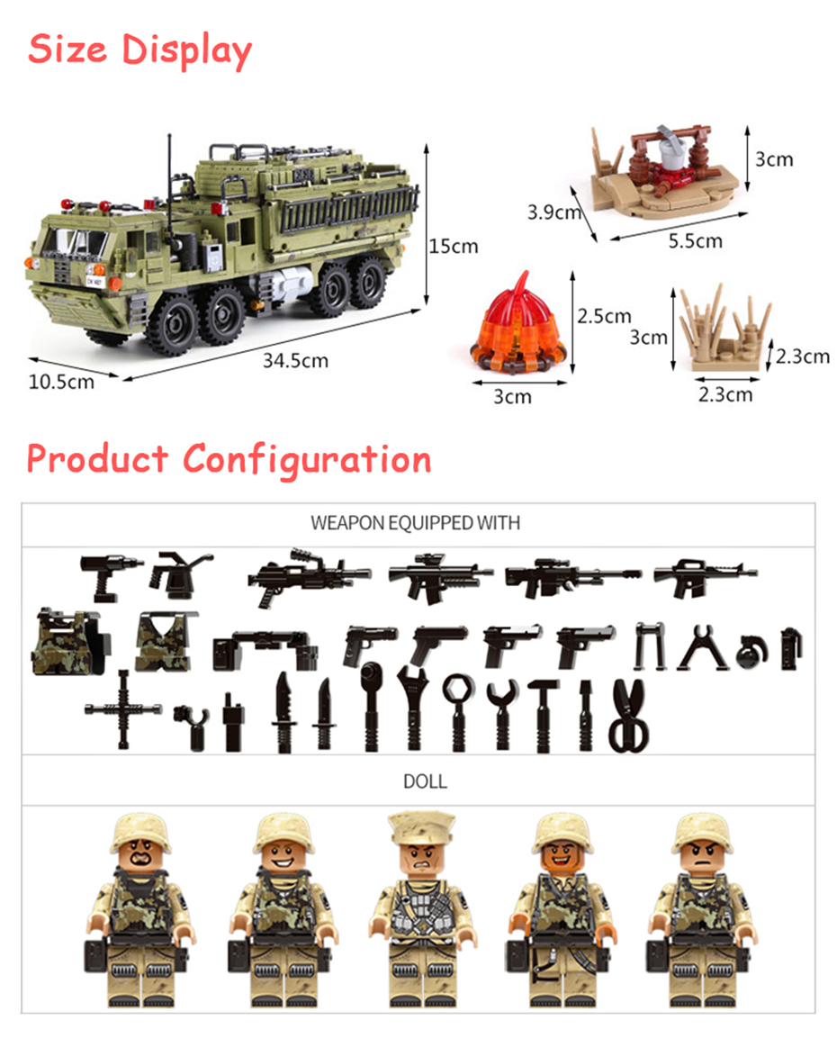 XINGBAO-06014-Military-Series-1377Pcs-The-Scorpion-Heavy-Truck-Set-Building-Blocks-Compatible-With-LegoINGlys-Military-Bricks-32857918242