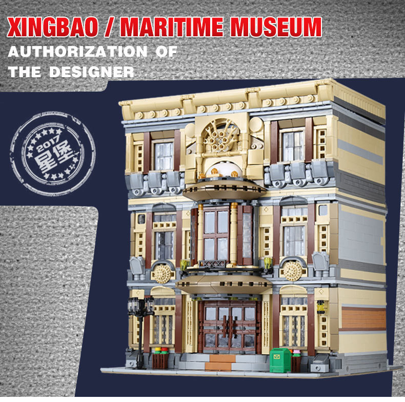 XingBao-01005-5052Pcs-Genuine-Creative-MOC-City-Series-The-Maritime-Museum-Set-Building-Blocks-Bricks-Toys-Model-DIY-Gifts-32833008942