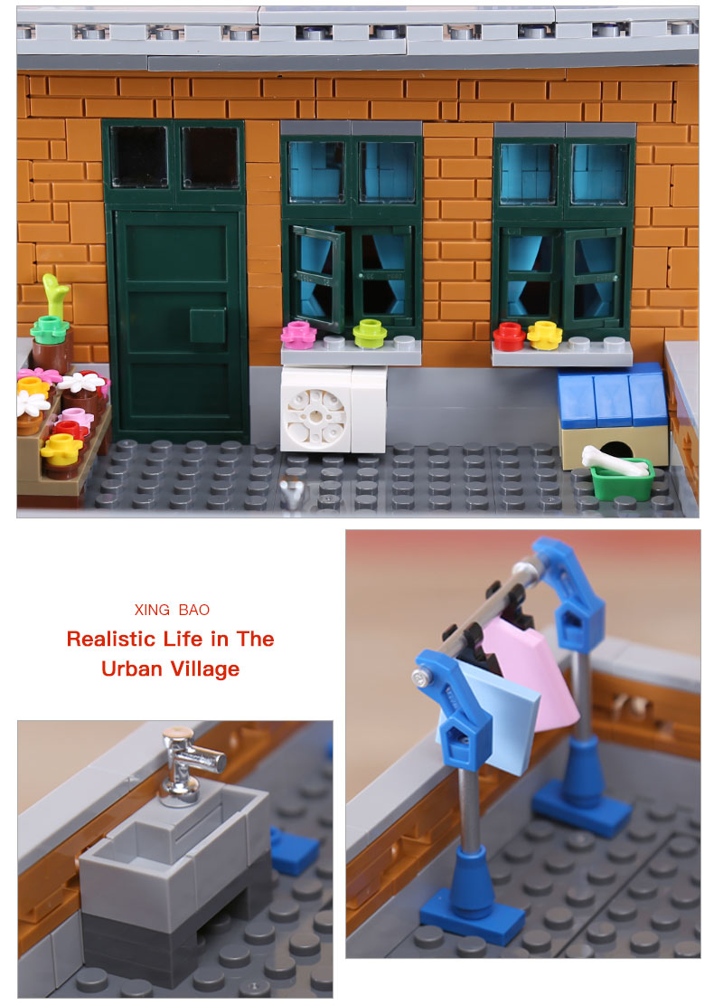 XingBao-01013-Genuine-Creative-MOC-City-Series-The-Urban-Village-Set-Building-Blocks-Bricks-Educational-legoing-Toys-Model-Gift-32831853380