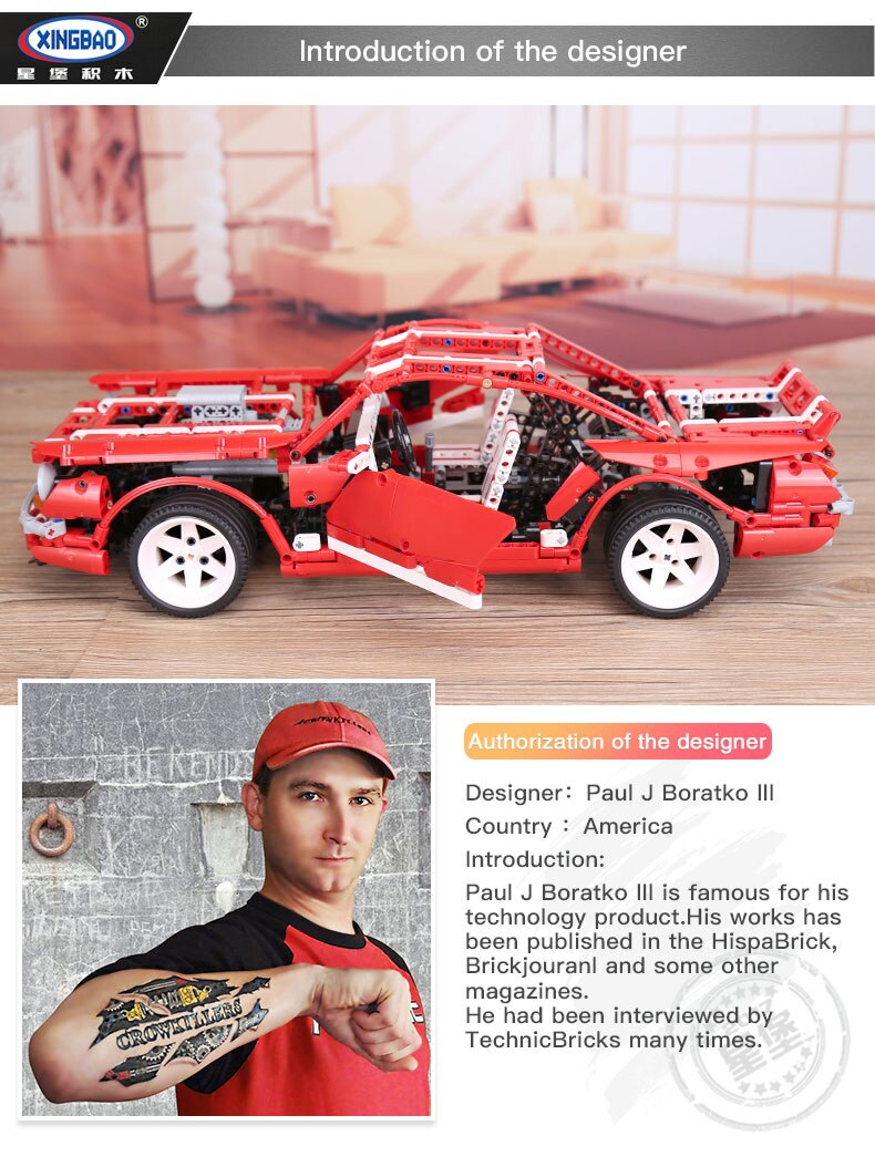 XingBao-07001-2000-stuumlcke-Kreative-MOC-Serie-Die-2014-Muscle-Car-Set-kinder-Paumldagogisches-Bausteine-Ziegel-Spielzeug-Modell-32907893066