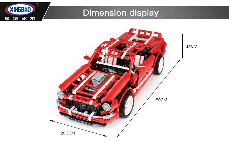 XingBao-07001-2000-stuumlcke-Kreative-MOC-Serie-Die-2014-Muscle-Car-Set-kinder-Paumldagogisches-Bausteine-Ziegel-Spielzeug-Modell-32907893066