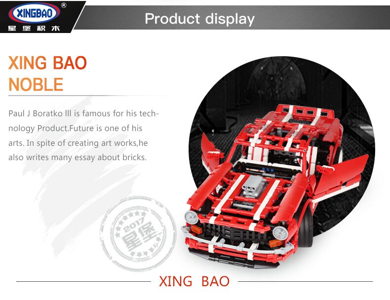 XingBao-07001-2000-stuumlcke-Kreative-MOC-Serie-Die-2014-Muscle-Car-Set-kinder-Paumldagogisches-Bausteine-Ziegel-Spielzeug-Modell-32907893066