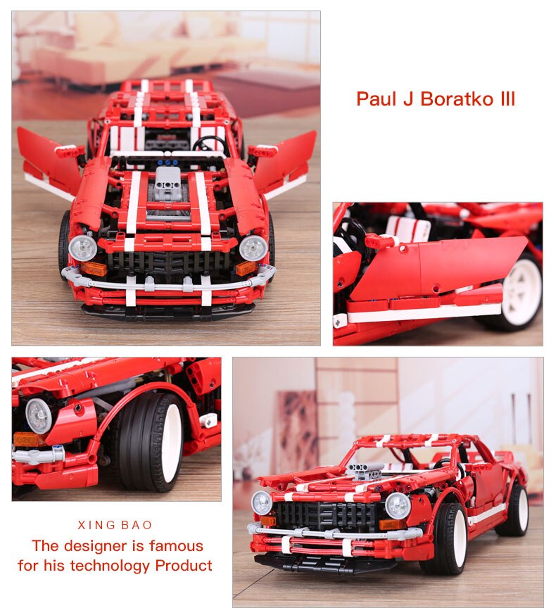 XingBao-07001-2000-stuumlcke-Kreative-MOC-Serie-Die-2014-Muscle-Car-Set-kinder-Paumldagogisches-Bausteine-Ziegel-Spielzeug-Modell-32907893066