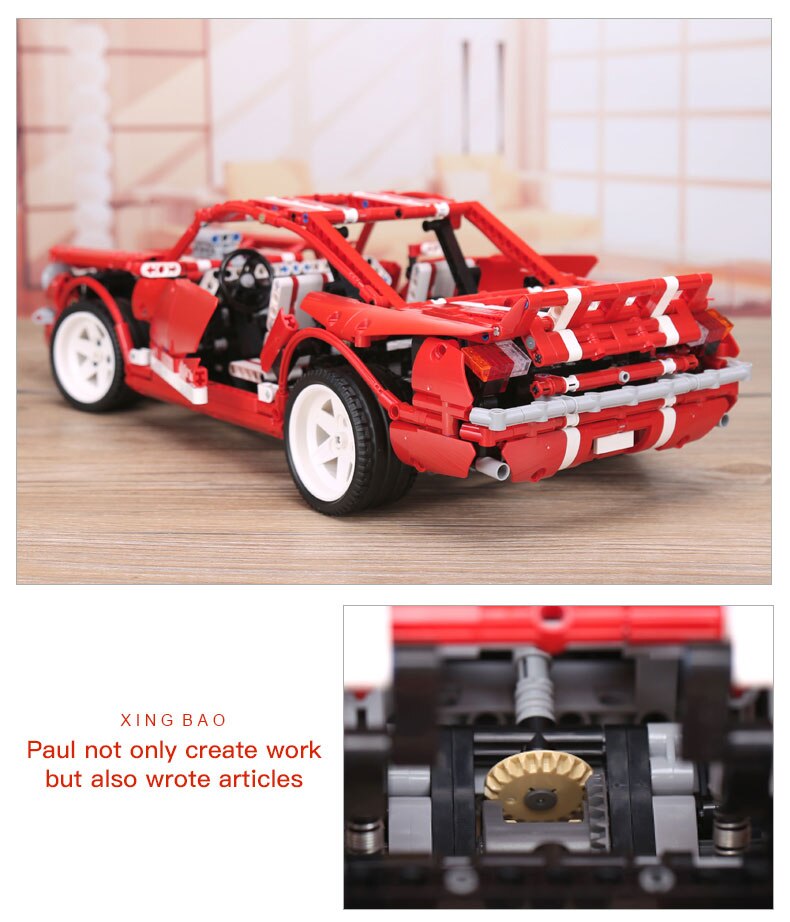 XingBao-07001-2000-stuumlcke-Kreative-MOC-Serie-Die-2014-Muscle-Car-Set-kinder-Paumldagogisches-Bausteine-Ziegel-Spielzeug-Modell-32907893066