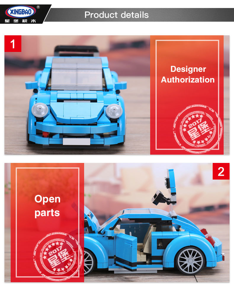 Xingbao-03015-944Pcs-New-Genuine-Creative-MOC-Technic-Series-The-Beetle-Car-Set-Children-Educational-Building-Blocks-Bricks-Toys-32818016904