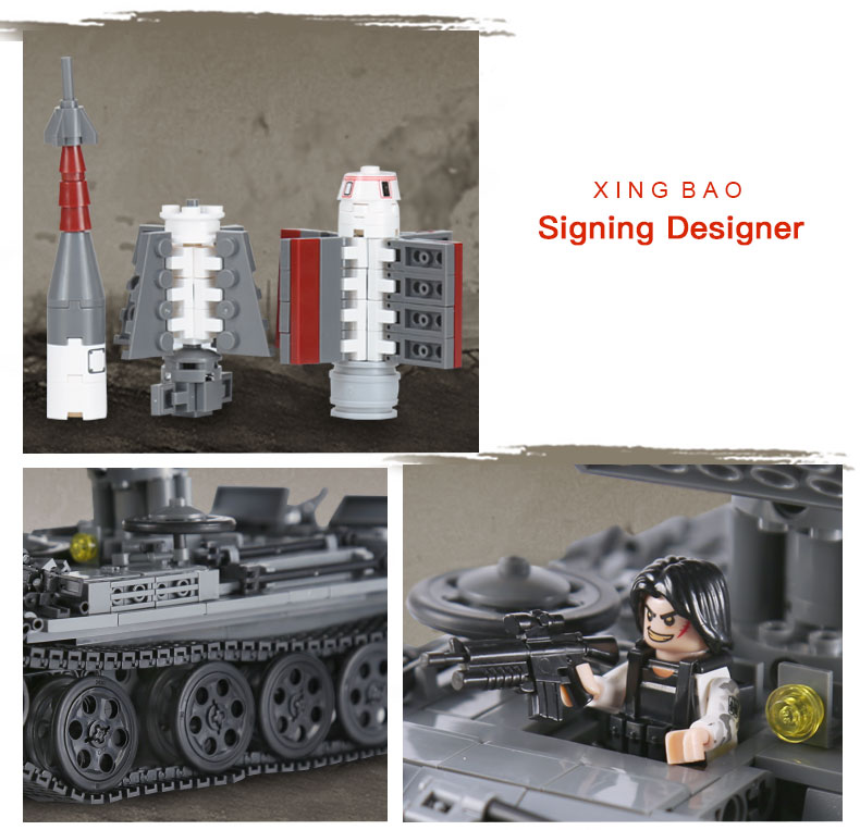 Xingbao-06004-legoing-Buildings-Blocks-Military-Toys-SA-3-Missile-And-T55-Tank-Set-Vehicle-Assembled-Army-Tank-Bricks-Kids-Toys-32835355572