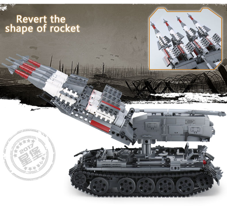 Xingbao-06004-legoing-Buildings-Blocks-Military-Toys-SA-3-Missile-And-T55-Tank-Set-Vehicle-Assembled-Army-Tank-Bricks-Kids-Toys-32835355572