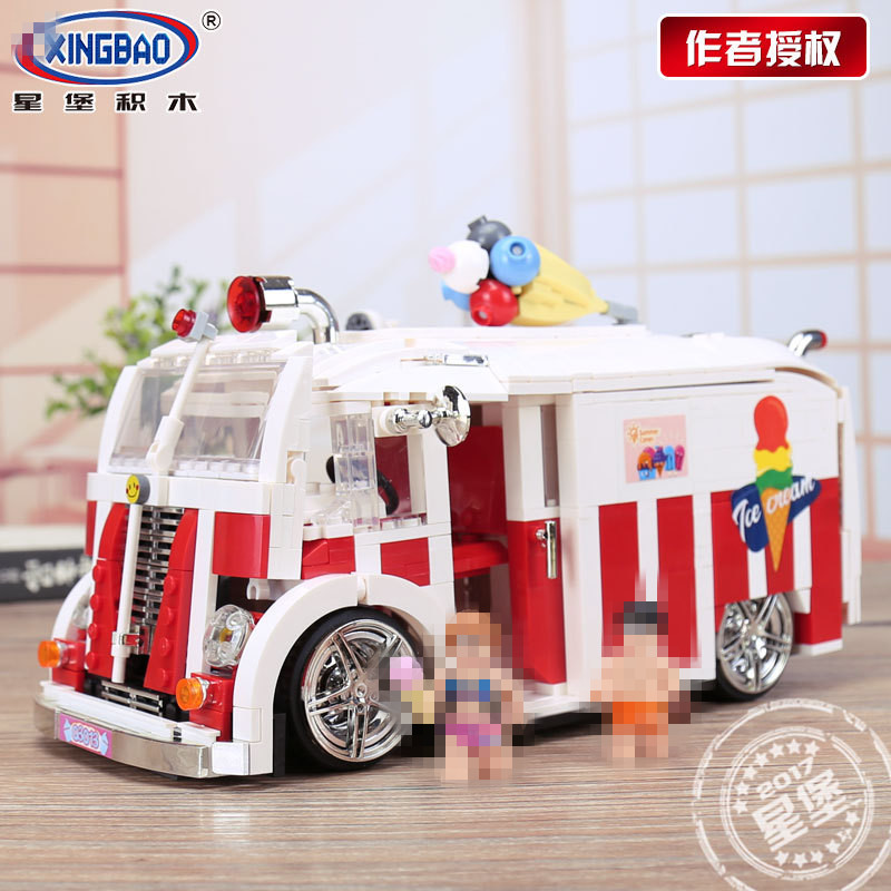 Xingbao-08004-1000Pcs-Genuine-Technic-Series-The-Ice-Cream-Car-Set-Building-Blocks-Bricks-Children-Educational-Toys-Model-Gifts-32834102023